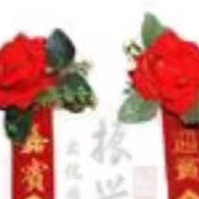 嘉宾胸花 迎宾胸花 胸条 大红花 绸花