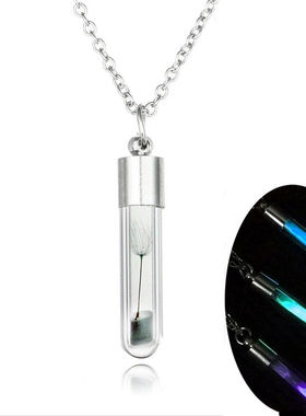 夜光玻璃植物森系饰品时尚风吊坠