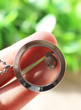 合金玻璃可打开日韩风情侣饰品链