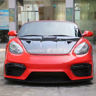 适用于05 GT4RS半碳纤大包围前后保险杠 12保时捷Boxster987改装