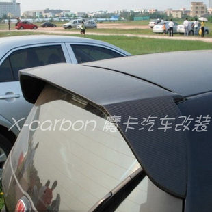 一代本田飞度GD3改装碳纤维小屋款尾翼飞度Fit碳纤维后扰流定风翼