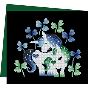 十字绣卡通动物ZP666独角兽 Sky Unicorns cross stitch
