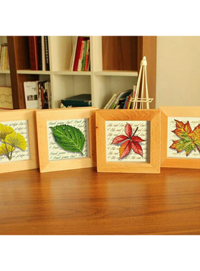 DMC十字绣zp612浪漫树叶小幅装饰画现代枫叶红叶新品cross stitch