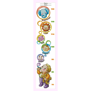 stitch DMC十字绣套件 身高表 ZP211男孩 梦幻世界cross