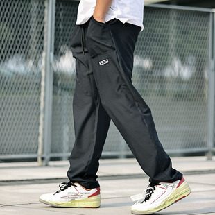 秋季 BALLHO美式 透气直筒裤 男女篮球跑步训练梭织卫裤 运动速干长裤
