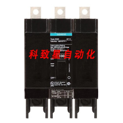 工业配件BQD3100-100 AMP 3极480伏模壳断路器