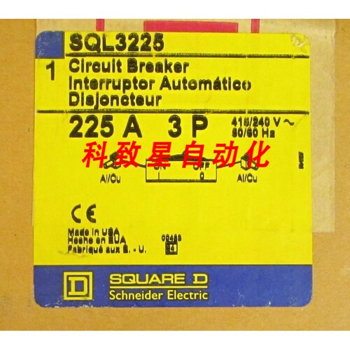 工业配件SQL3225 3极 225 AMP TYPE SQL 240 V 断路器