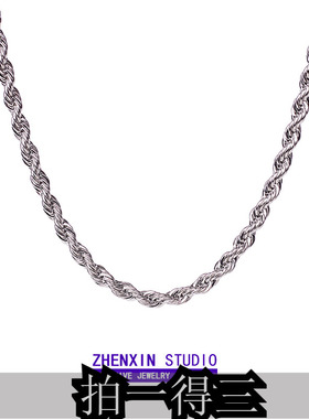 麻花项链小众毛衣不掉色甜酷