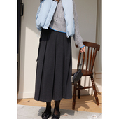 」面料质感超棒 系带百褶中长裙 冬季 「MISAZ 加厚 经典 沉甸甸