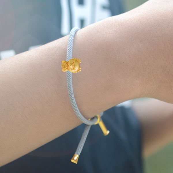 穿珠手绳本命年红绳大孔珠情侣