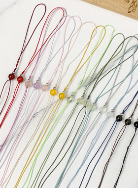 0.5极细手机挂绳银珠挂件绳手工diy半成品小孔黄金翡翠玉器配挂绳