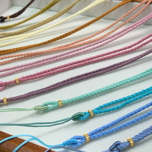 纯棉吊坠链万能项链绳编织绳平安扣挂绳儿童黄金配绳藏式编绳挂脖