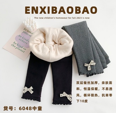 双层打底裤恩希宝宝棉裤加厚外穿
