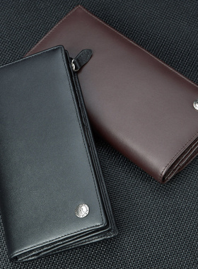 清货R.king品仕长款钱包男大容量半拉链手包二折银包头层牛皮夹子