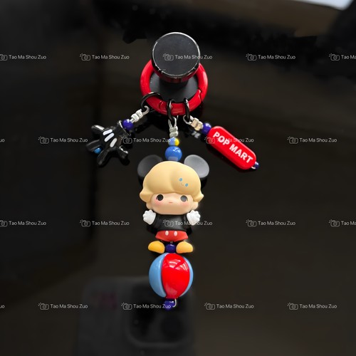 正版泡泡玛特POPmart迪士尼米奇dimoo萌粒串珠手机挂链原创小挂坠