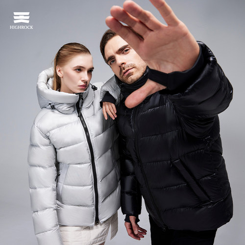 赠围巾》天石鹅铠甲男女羽绒服