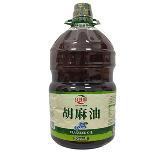 内蒙古纯压榨胡麻油孕妇食用油红井源胡麻油4.5L纯亚麻籽油月子油