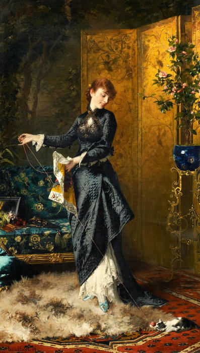 欧洲油画康拉德·凯塞尔(conrad kiesel)人物肖像油画喷绘e15