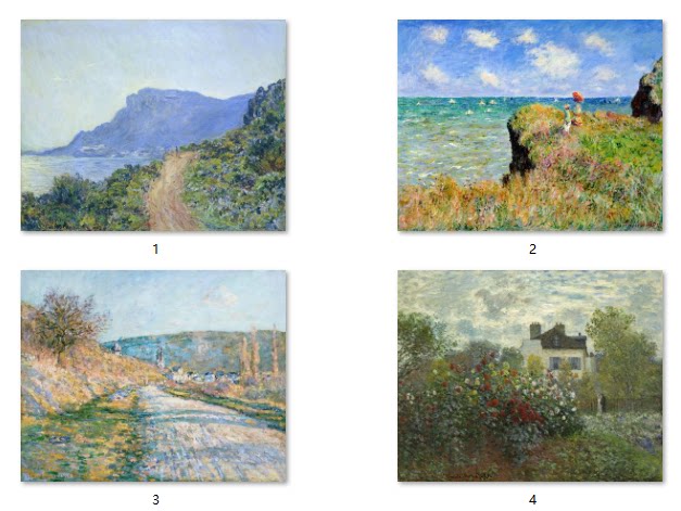 装饰画无框画世界名画莫奈油画风景 花园装饰墙画壁画 画芯喷绘