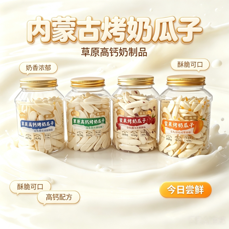 内蒙古草原高钙烤奶瓜子图片