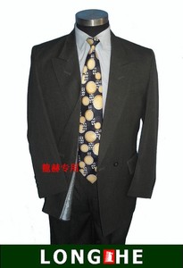 龍赫品牌中老年男士西服套装商务休闲双排扣外套冲钻特价99元断码