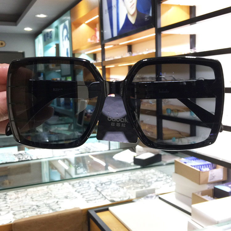 2023新款芭芭拉太阳镜方形大框黑色偏光防紫外线开车遮阳墨镜2313