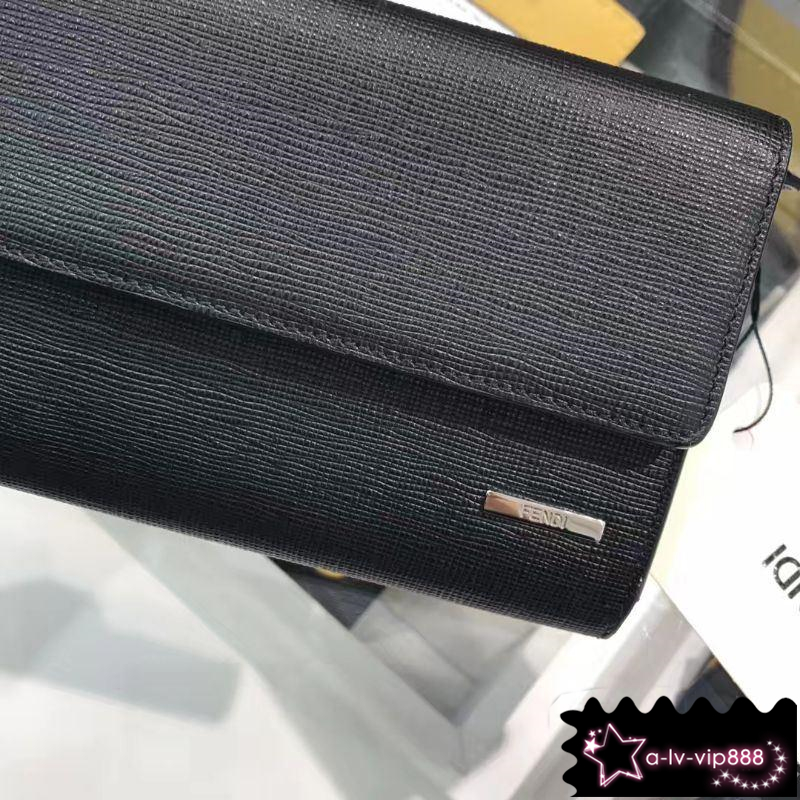Fendi/·ÒµÏ ÄÐÊ¿ºÚɫȫƤÊÖÄðü Ç®°ü 421309