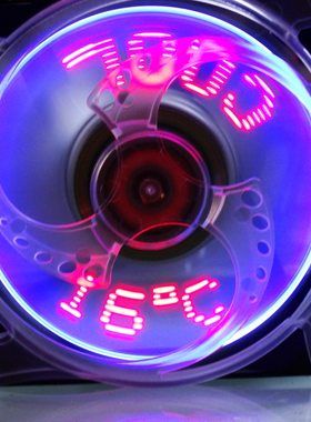 动态发光LED显示机箱mod散热风扇