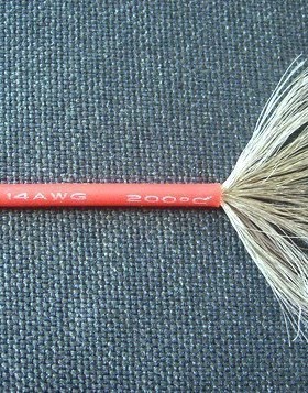 高品质模型 电机电调电池用14AWG超柔软硅胶线 红色 4.8元/米