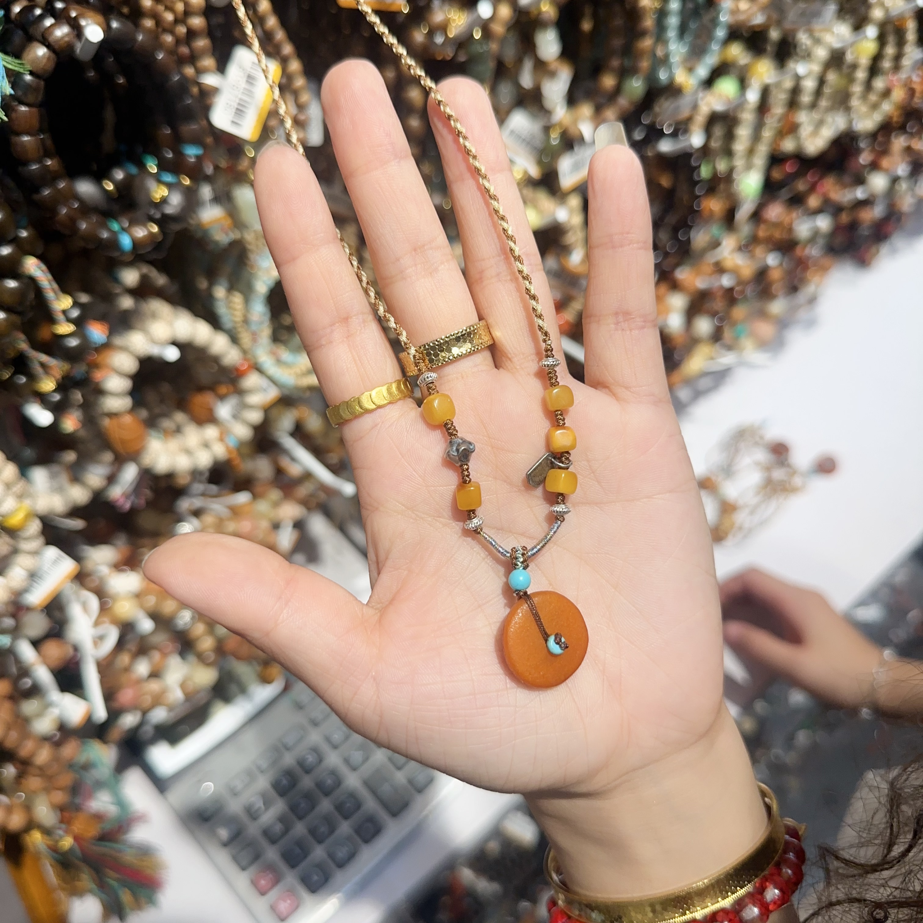 天然蜜蜡项链C1206（满15元优先发货）