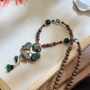 优先发货 原创宋锦檀木项链C2652 15元