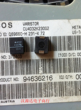 EPCOS贴片压敏电阻器CU4032K230G2 , B72660M0231K072 230-300v