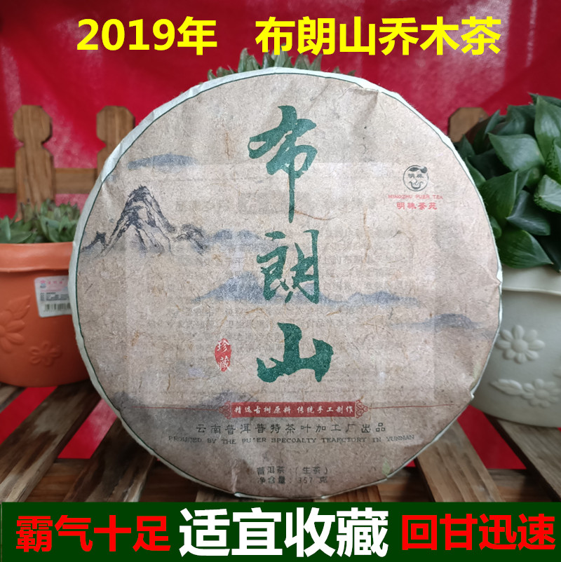 布朗山普洱茶生茶饼2019年勐海布朗山乔木茶云南七子饼茶促销包邮