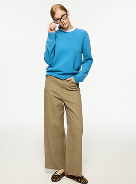 buy me a Friday 全羊毛宽松休闲基础圆领针织衫