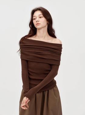 buy me a Friday 法式极简细支羊毛混纺不规则穿法针织衫