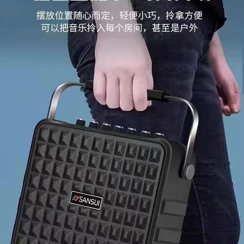 山水E77户外广场音响便携式蓝牙直播音箱家用音量低音炮