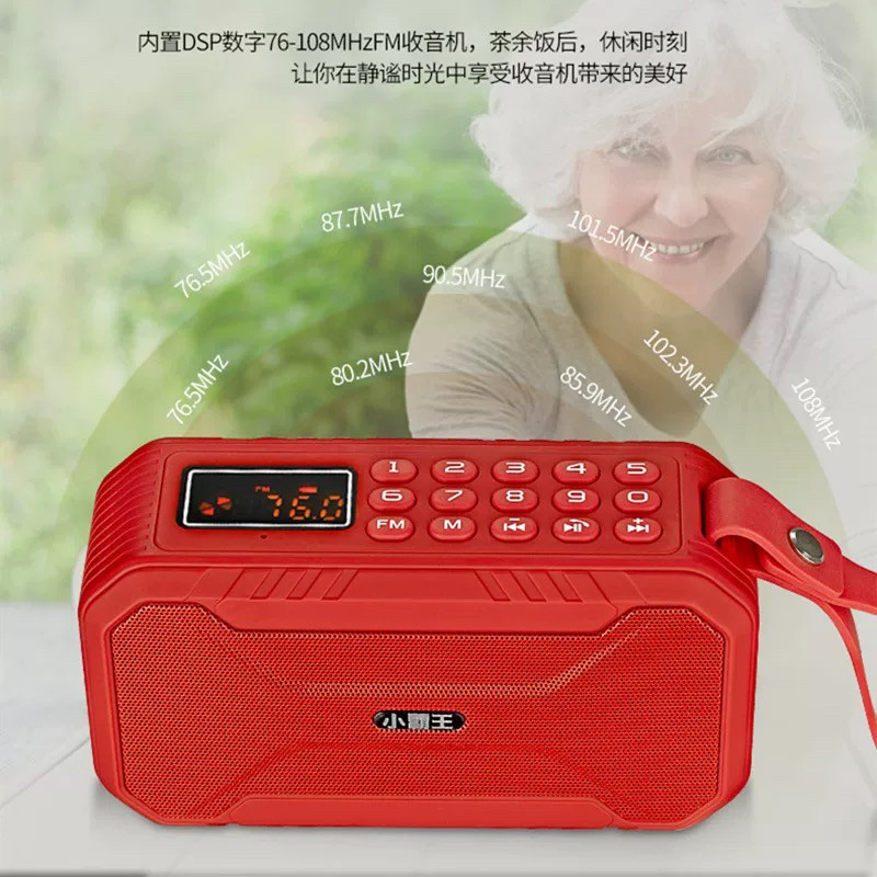 Subor/小霸王 D100蓝牙插卡插U盘音箱大音量户外低音炮FM收音便携