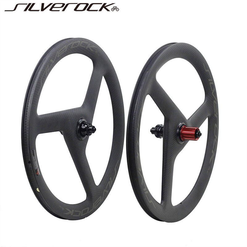 SILVEROCK碳纤维 三刀 3刀 20寸451轮组11速中锁碟刹小轮车