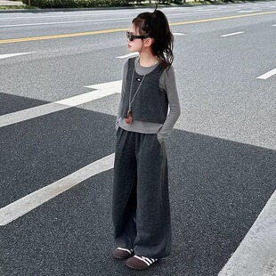 太平年鸟童装旗舰店乔克叔叔女童秋装套装潮酷穿搭大童女孩三件套