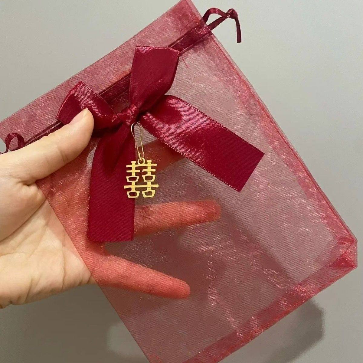 结婚喜袋纱袋糖果用品红色结婚抽绳袋中喜糖满月婚庆婚礼工厂直发,节庆用品/礼品,糖盒/糖盒配件,淘宝优惠券,粉丝福利购,淘宝优惠卷