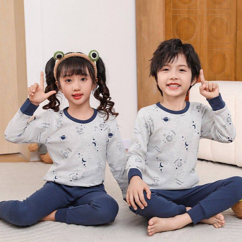 儿童秋衣秋裤男童纯棉套装女童保暖内衣中大童全棉棉毛衫小孩睡衣,童装/婴儿装/亲子装,内衣套装,淘宝优惠券,粉丝福利购,淘宝优惠卷