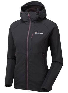 海淘Montane盟泰恩Krypton女款户外防风防泼水透气连帽软壳外套