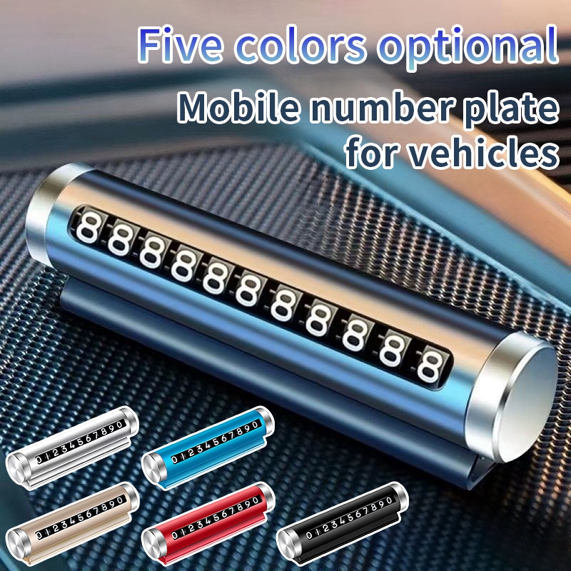 滚轮调节汽车车载停车牌 挪车牌电话牌金属移车牌号码牌IC0010