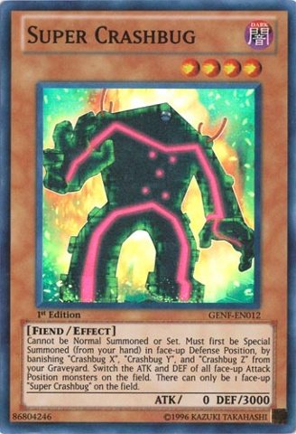 游戏王 美版 正版 - 超级漏洞人 Super Crashbug/面闪/GENF