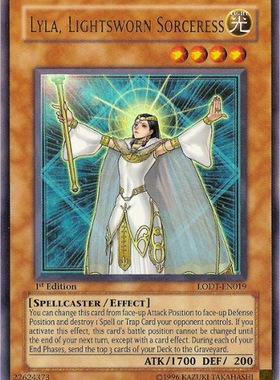 游戏王 美版 正版 - 光道魔术师 丽拉 Lyla,Lightsworn/金闪/LODT