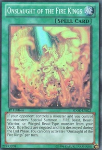 炎王 急袭 面闪 美版 SDOK the 正版 游戏王 Onslaught