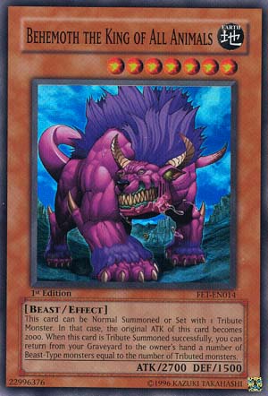 游戏王 美版 正版 - 百兽王 贝希摩斯 Behemoth the Kin/面闪/FET