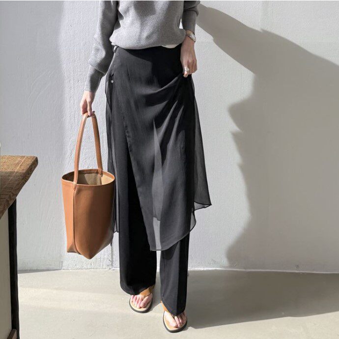 My girl春季新款韩国代购简约风流行百搭时尚舒适显瘦半身中长裙