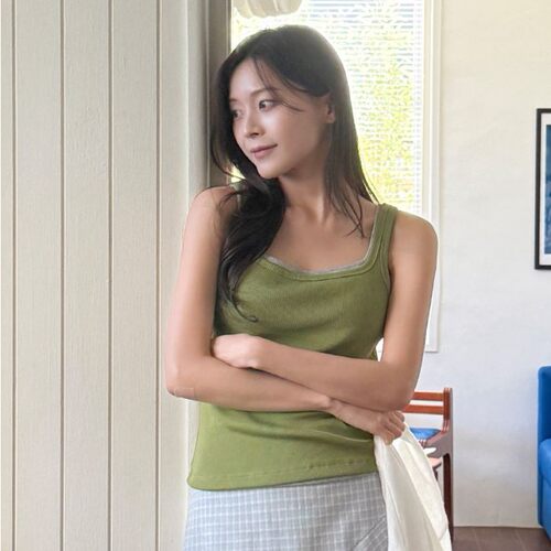 My girl夏季新款韩国代购淑女气质流行时尚百搭舒适修身简单背心