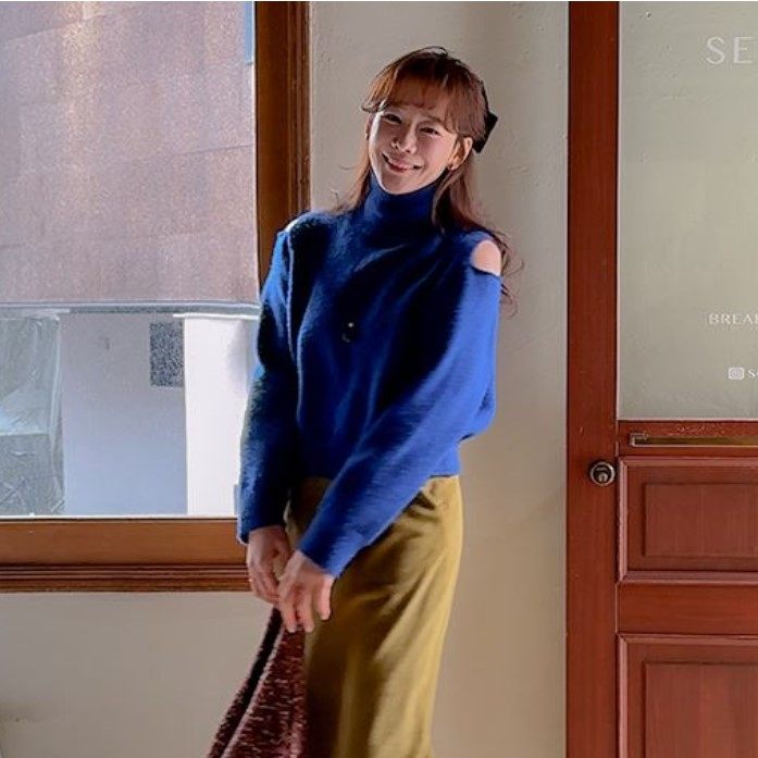 My girl冬季新款韩国代购流行时尚百搭甜美淑女高领套头针织衫